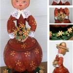 Garden Girl with Daisies in Spring 2013 Art Doll Quarterly