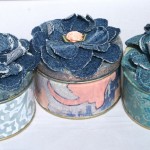Upcycle Tins with Denim Flowers 2